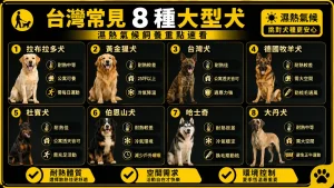 台灣常見 8 種大型犬的實際照顧差異