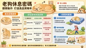 老狗每天都在睡？觀察「起床動作」與「睡眠伸展」，拆解高齡犬的休息密碼