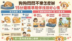 狗狗悶悶不樂怎麼辦？從觀察細節到 15 分鐘精準陪伴轉移焦慮