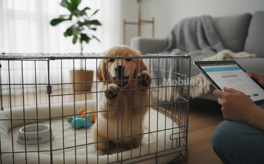 幼犬關籠子一直哭的行為解析與對策