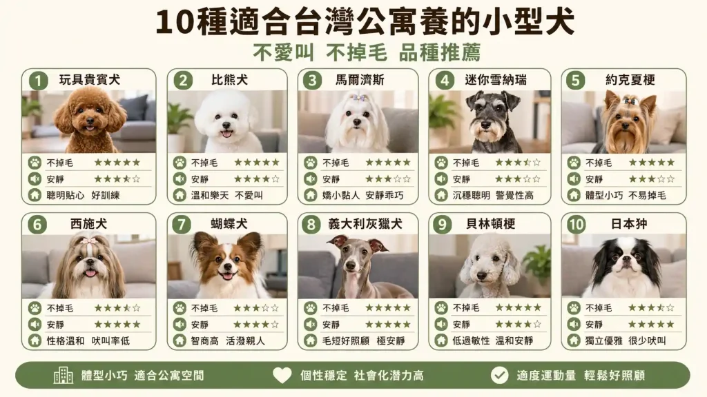 【小型犬懶人包】10種適合台灣公寓養的小型犬！不愛叫、不掉毛品種推薦