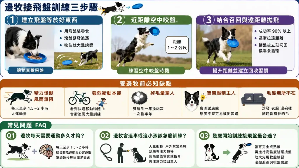 邊牧接飛盤訓練步驟：從零基礎到神級飛盤狗