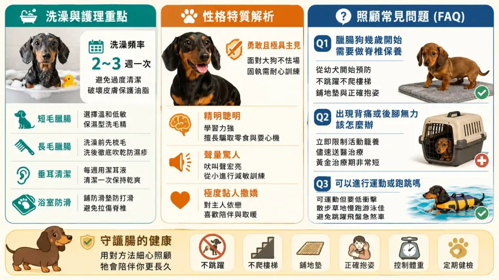 臘腸狗洗澡頻率多久一次？皮膚與耳朵護理關鍵