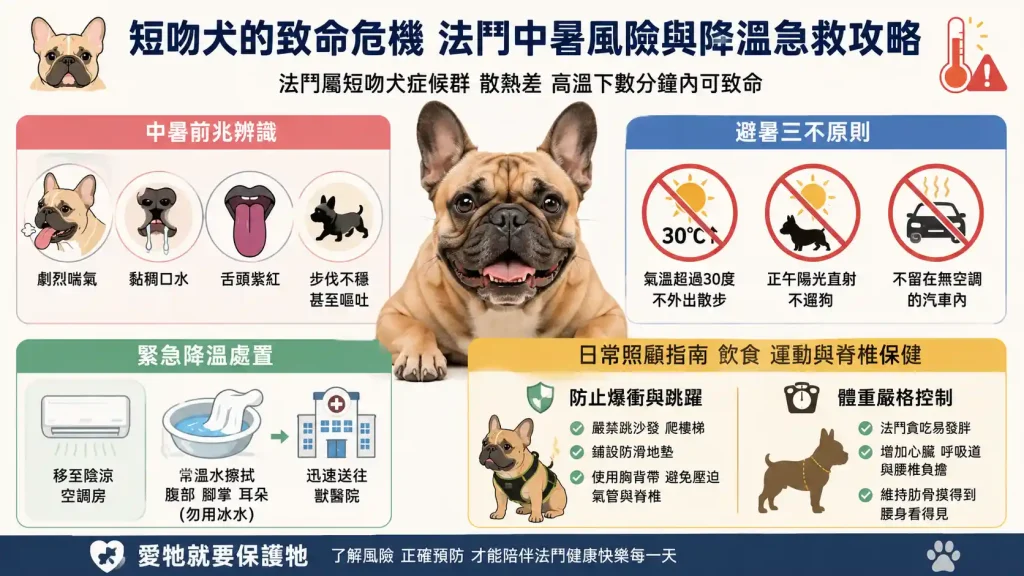 短吻犬的致命危機：法鬥中暑風險與降溫急救攻略
