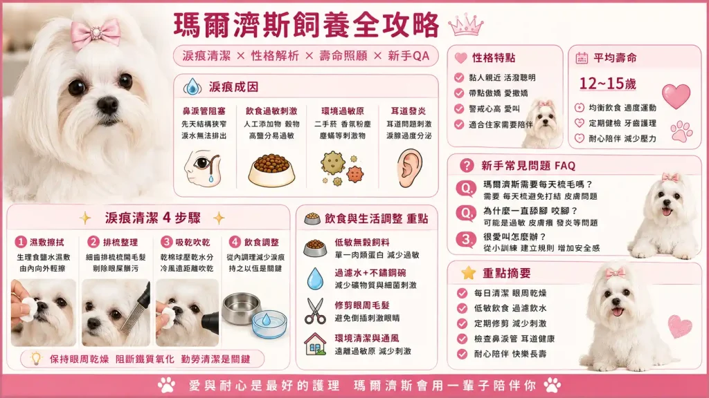 【瑪爾濟斯】瑪爾濟斯淚痕怎麼清？性格、壽命與新手飼養常見問題