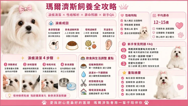 【瑪爾濟斯】瑪爾濟斯淚痕怎麼清？性格、壽命與新手飼養常見問題