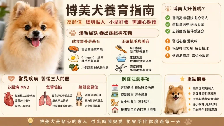 【博美犬養育指南】博美犬好養嗎？爆毛秘訣、常見心臟病與飼養注意事項