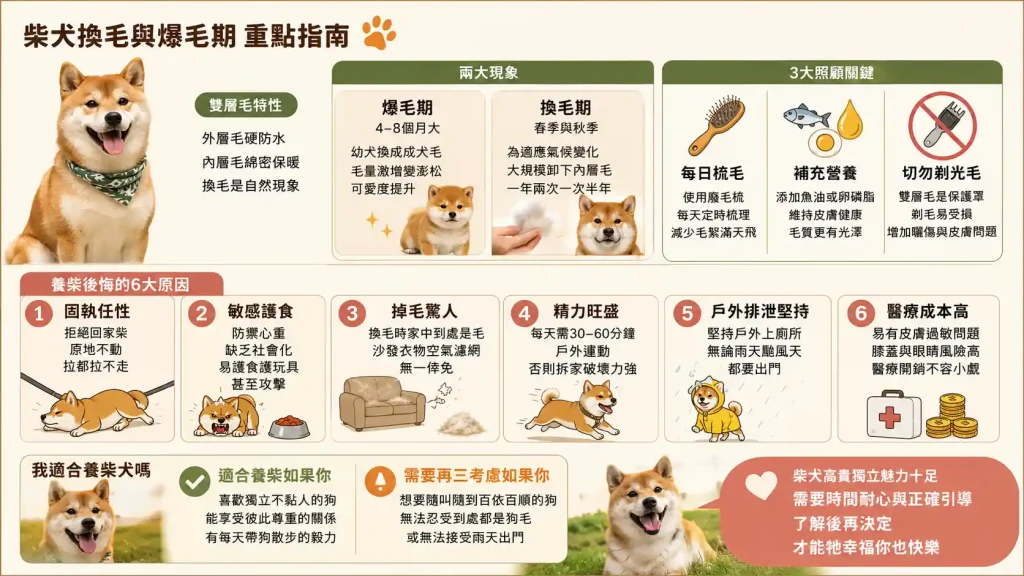 柴犬換毛與爆毛期：如何度過「一年兩次，一次半年」的毛毛雨？