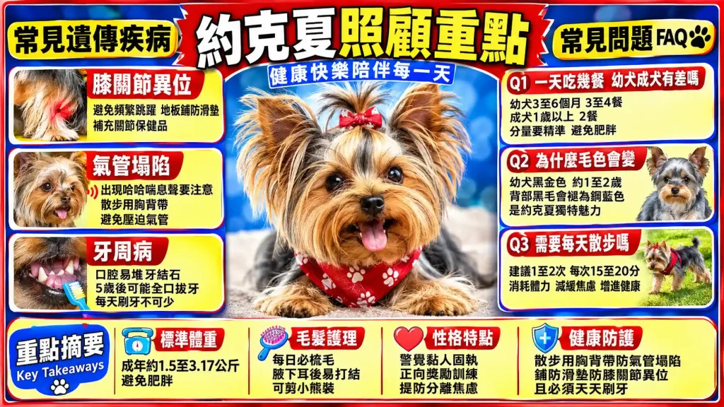 約克夏日常照顧重點與常見遺傳疾病