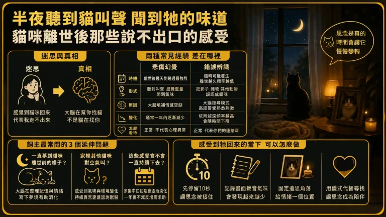 半夜聽到貓叫聲、聞到牠的味道？貓咪離世後那些說不出口的感受