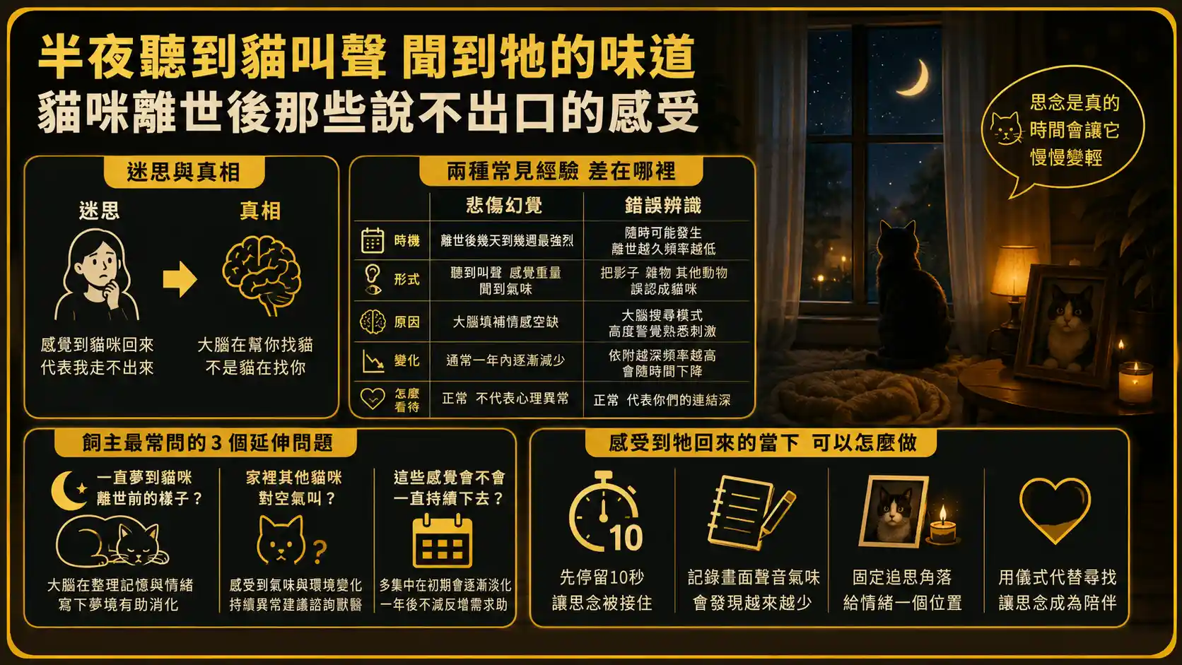 半夜聽到貓叫聲、聞到牠的味道？貓咪離世後那些說不出口的感受